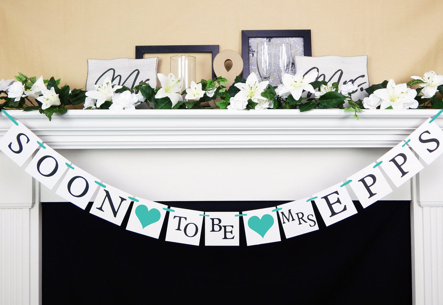 soon to be mrs banner - personalized name banner - bridal shower decoration