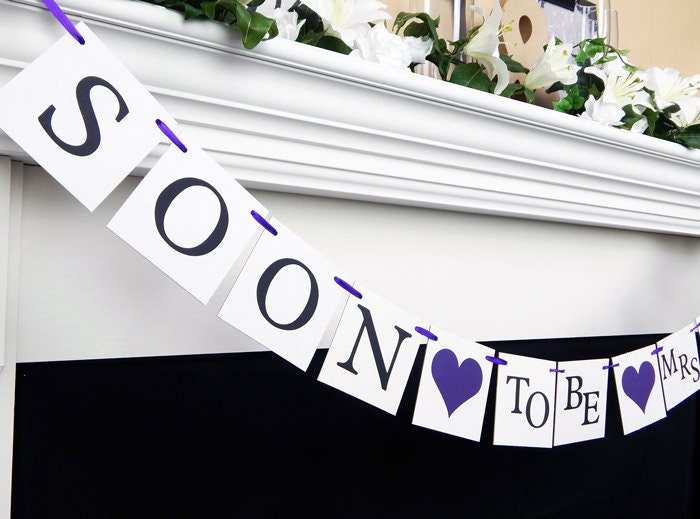 soon to be mrs banner - personalized name banner - bridal shower decoration