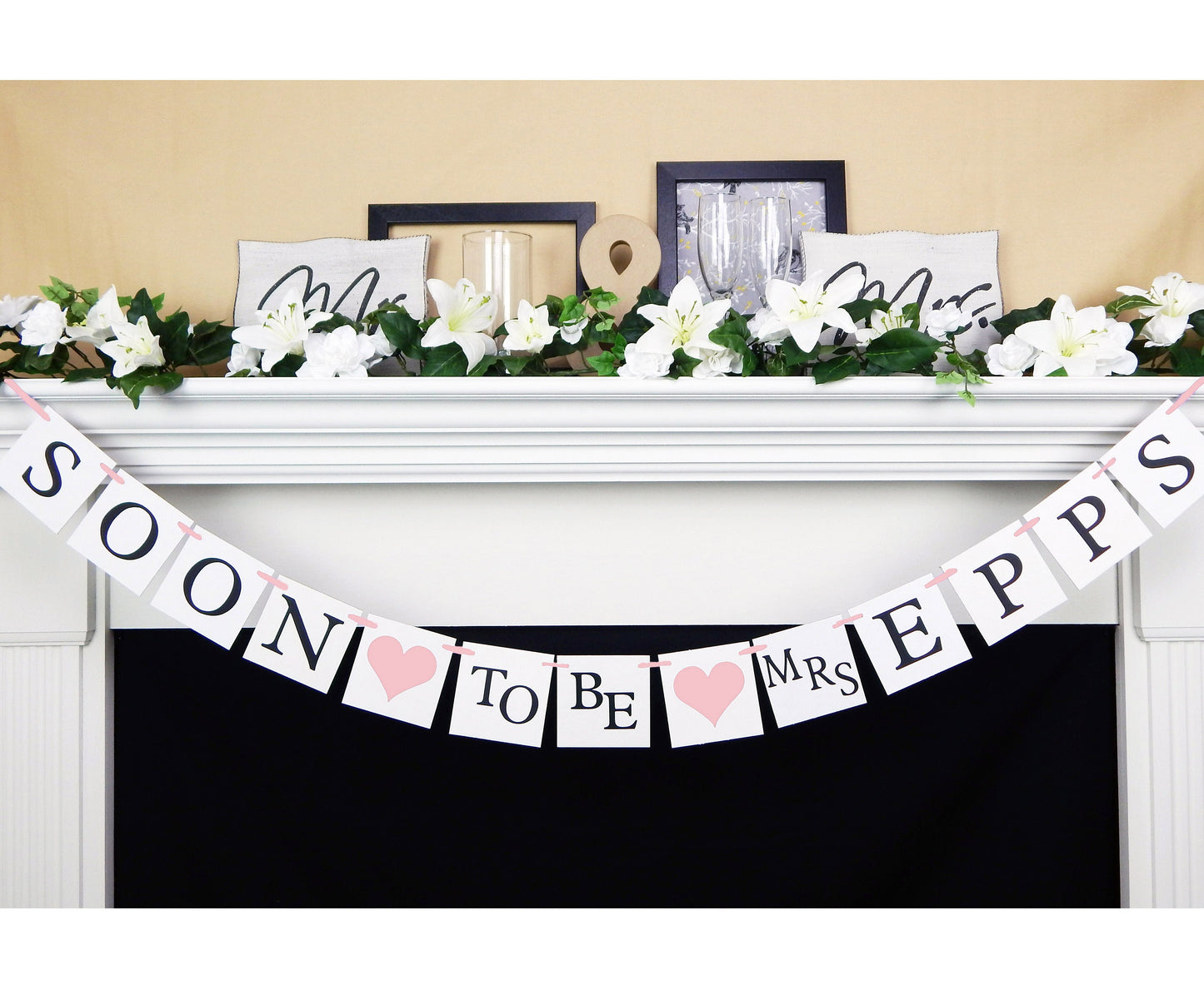 soon to be mrs banner - personalized name banner - bridal shower decoration