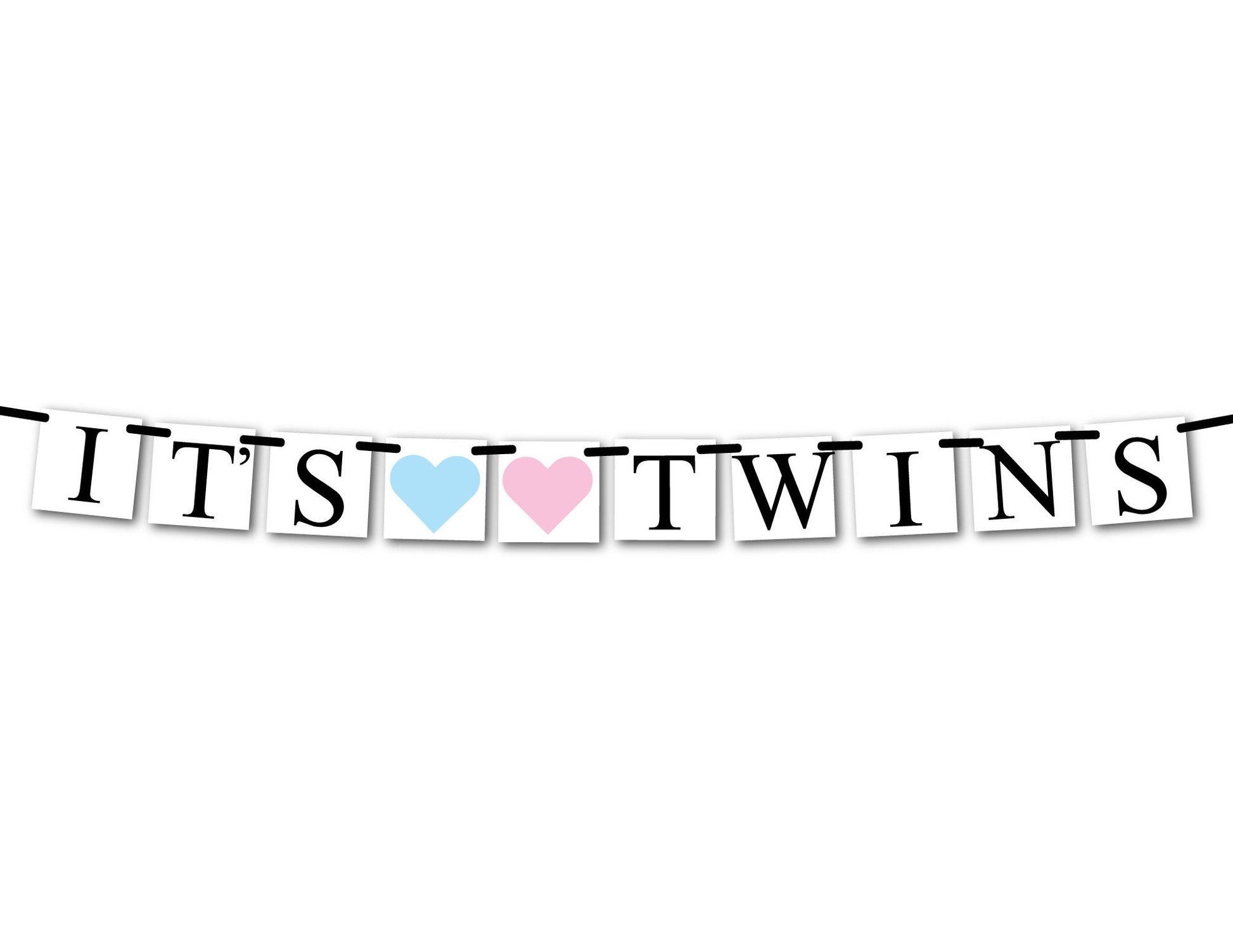 boys baby shower banner - twins party decor - Celebrating Together