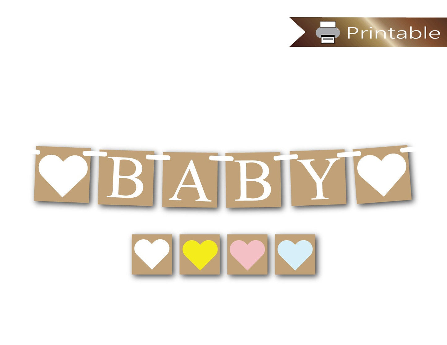 printable rustic baby banner - Celebrating Together