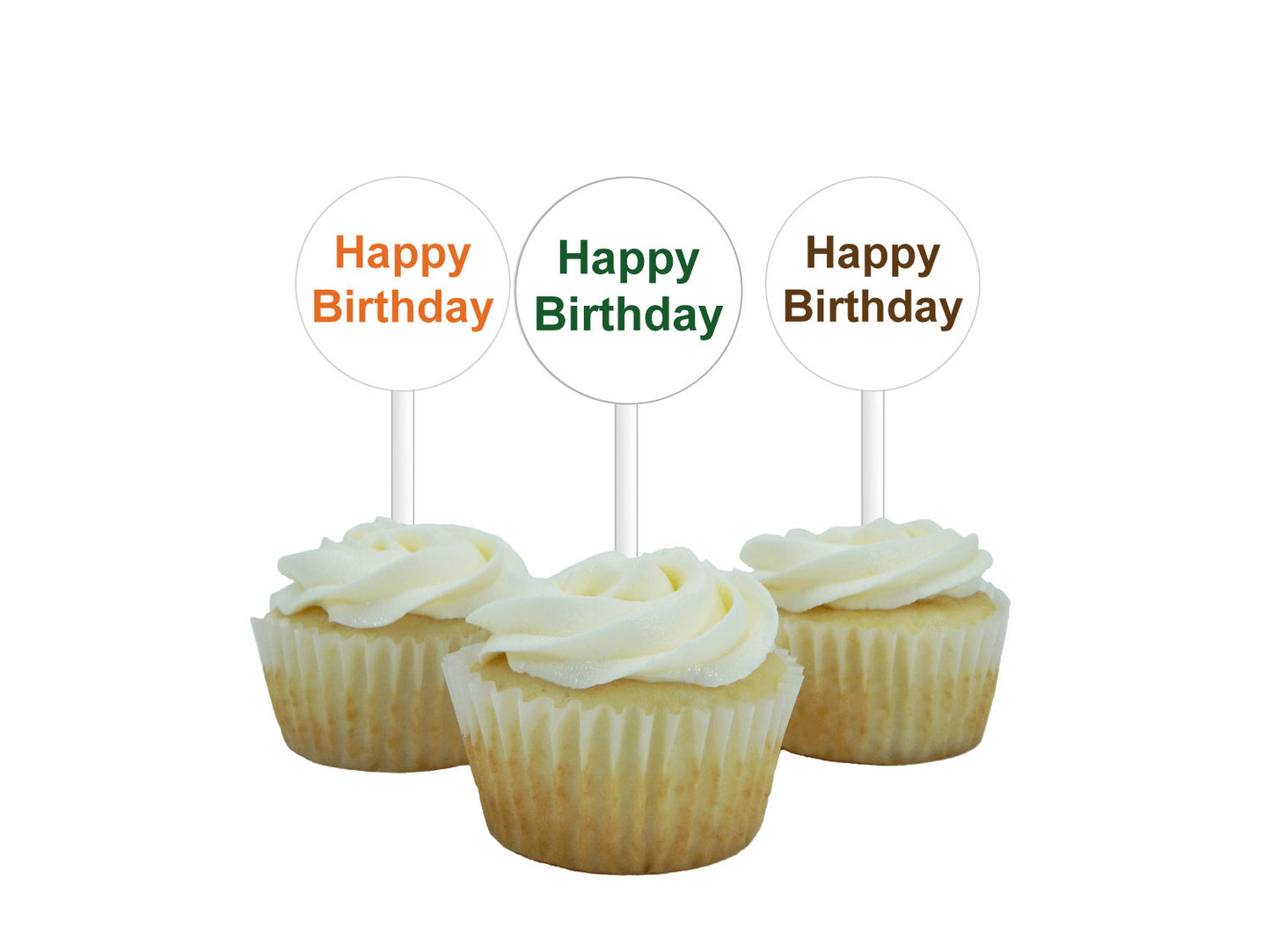 Printable happy birthday cupcake toppers