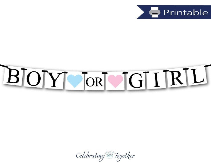 Printable Boy Or Girl Sign