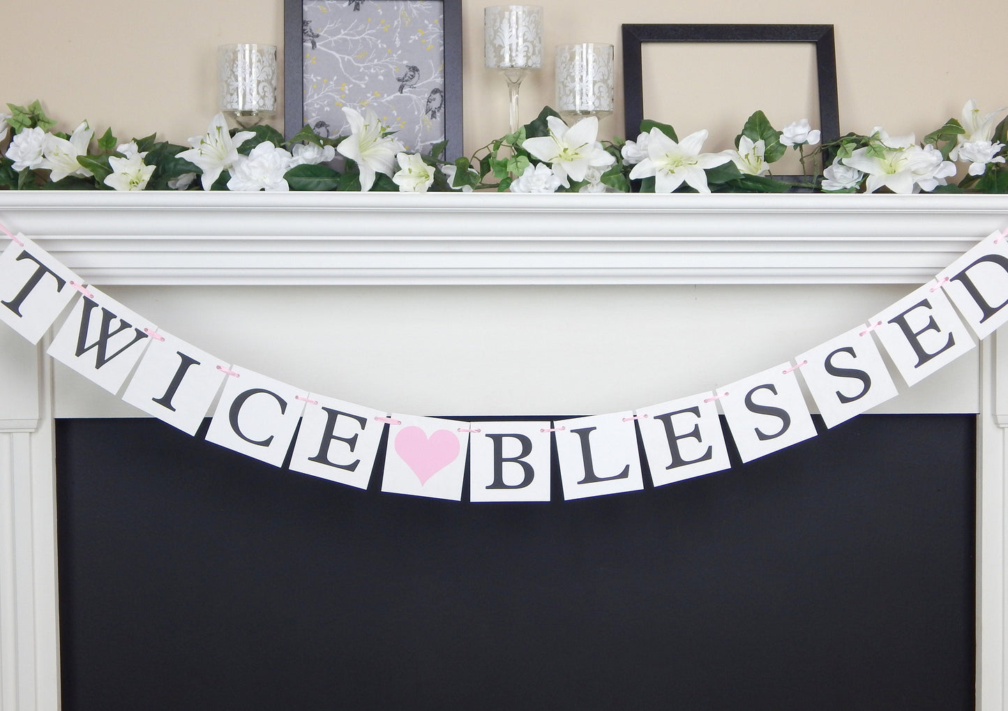 Twice Blessed Banner - Hearts