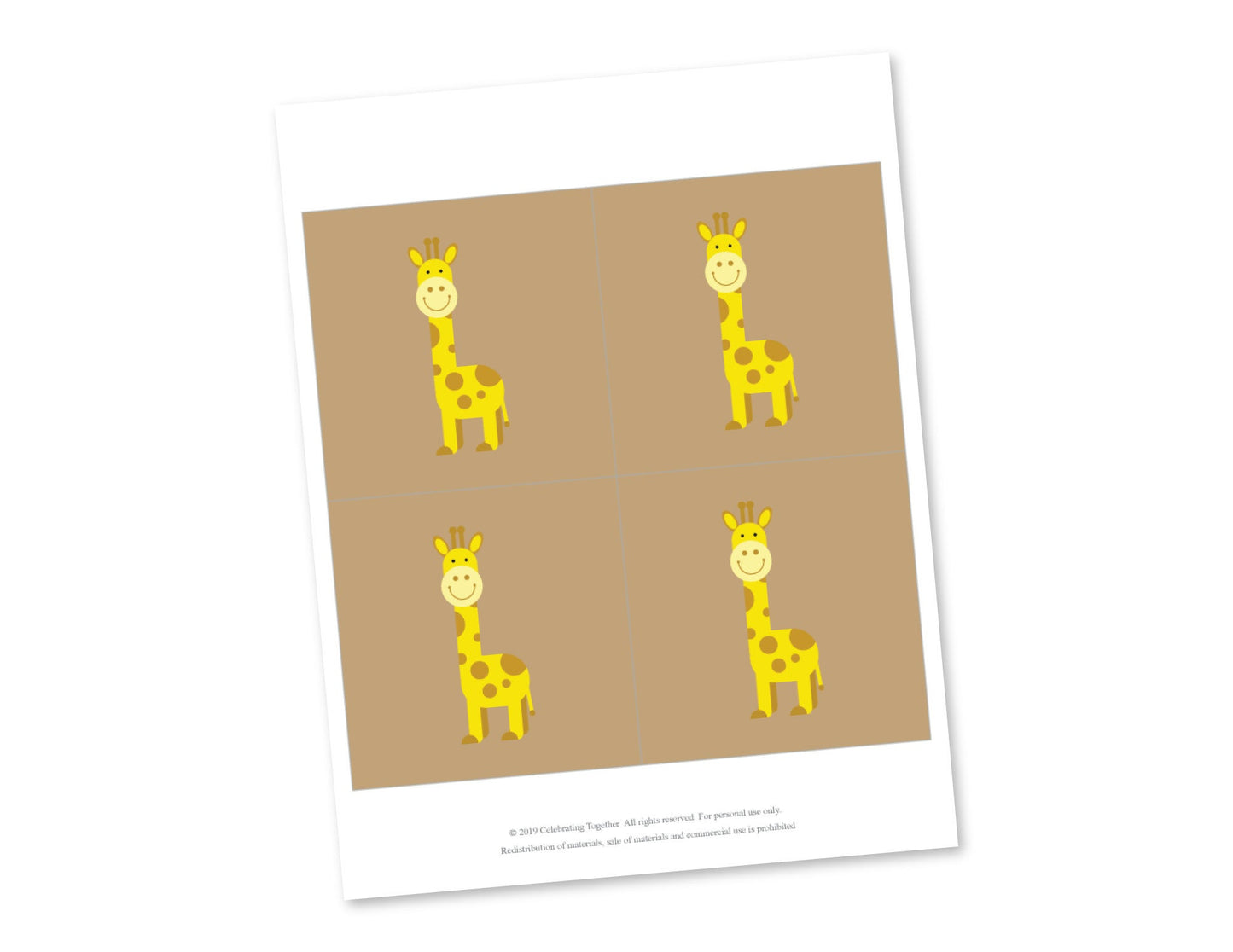 Printable It's A Boy Banner - Giraffe