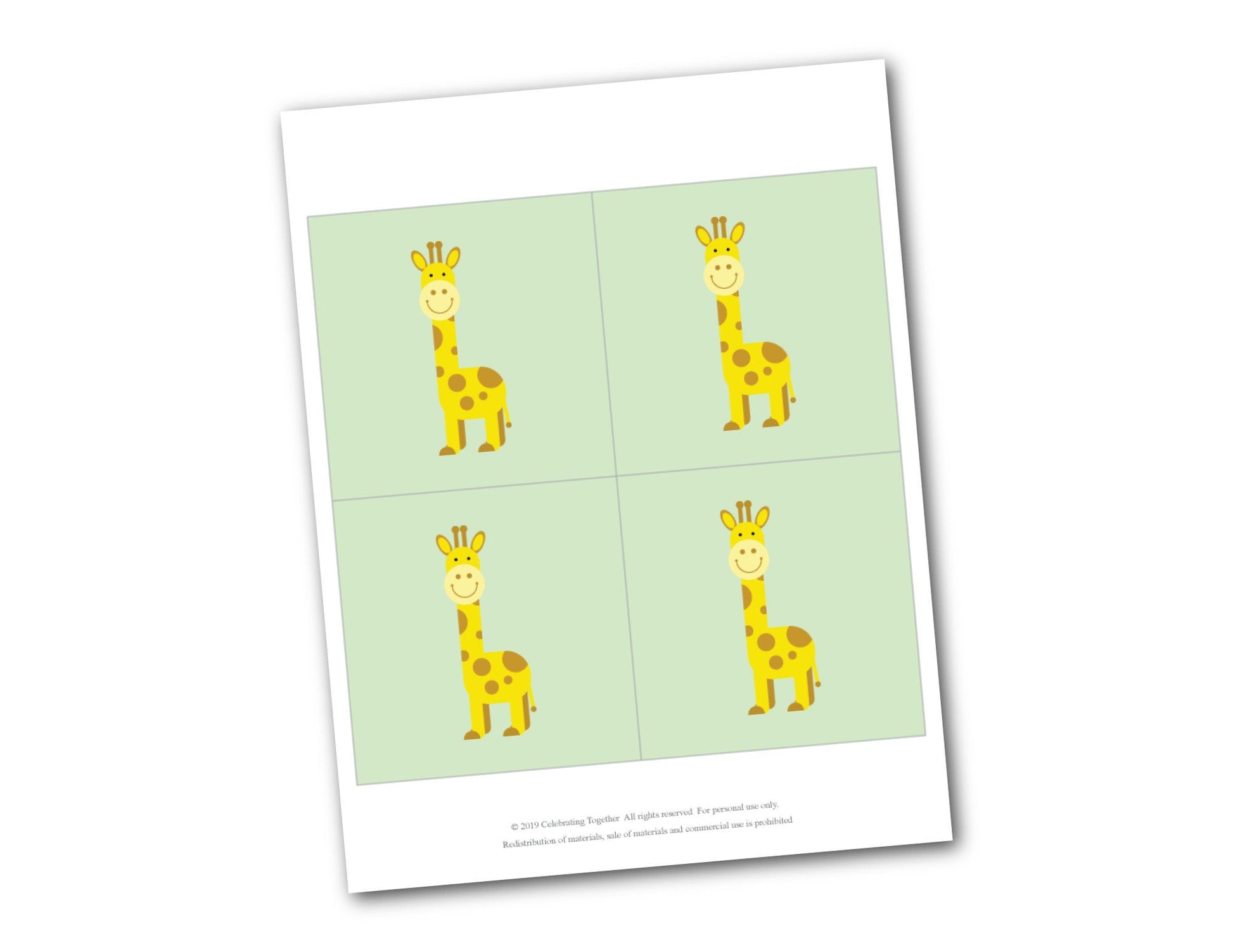 DIY giraffes for baby shower banner - Celebrating Together