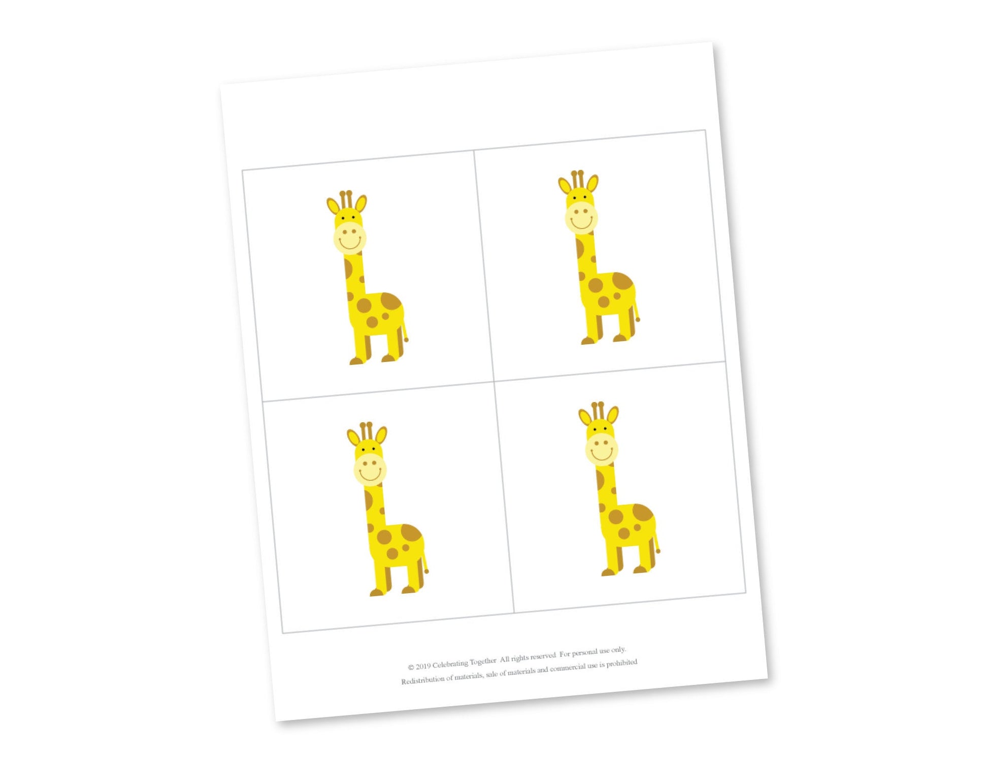 Printable giraffes zoo baby shower banner - Celebrating Together