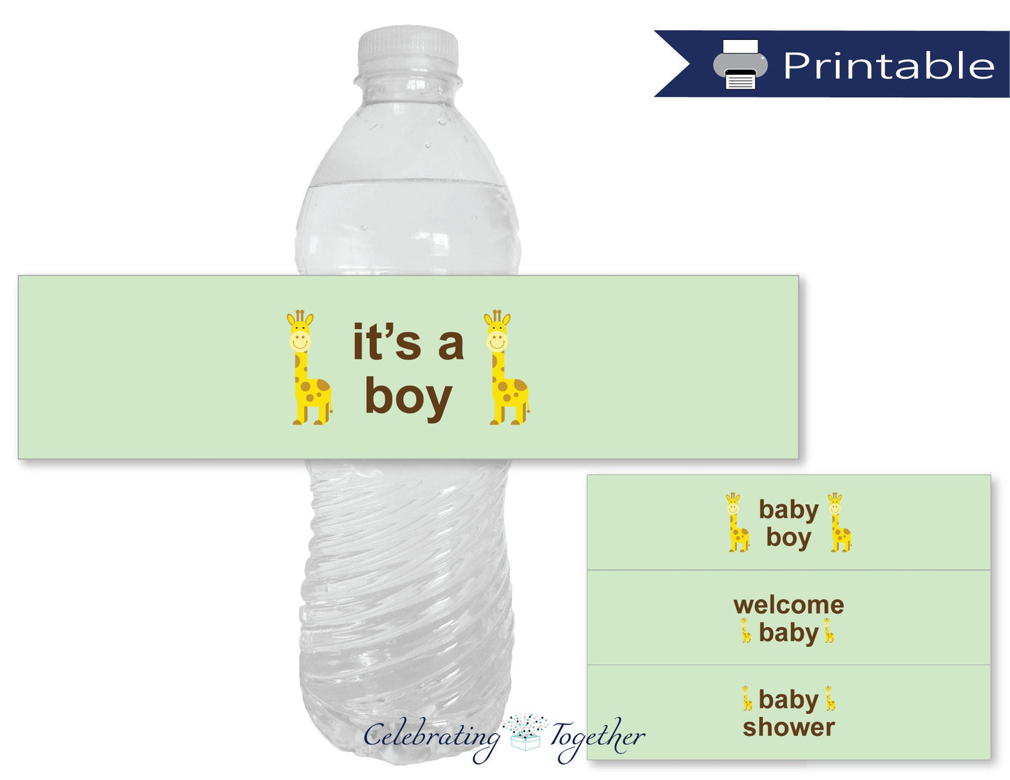 printable boys water bottle labels - Celebrating Together