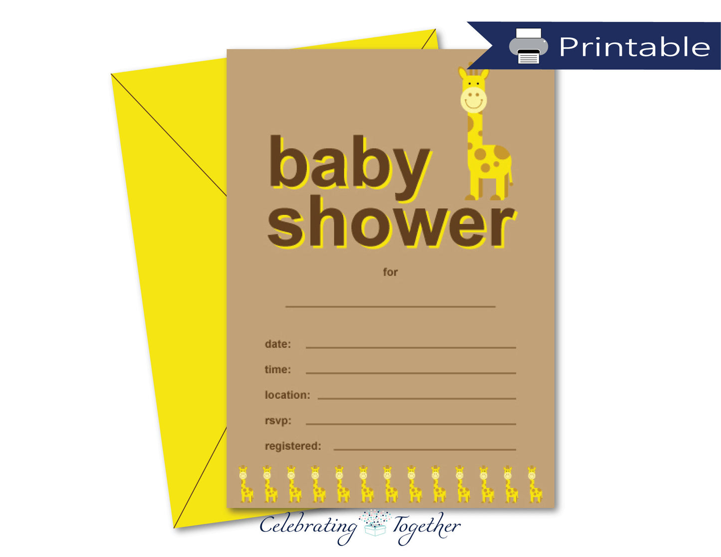 printable baby shower invitations - Celebrating Together