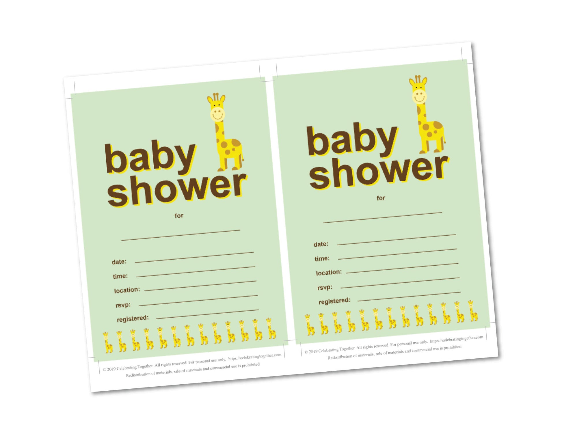 Printable zoo baby shower invitations - Celebrating Together