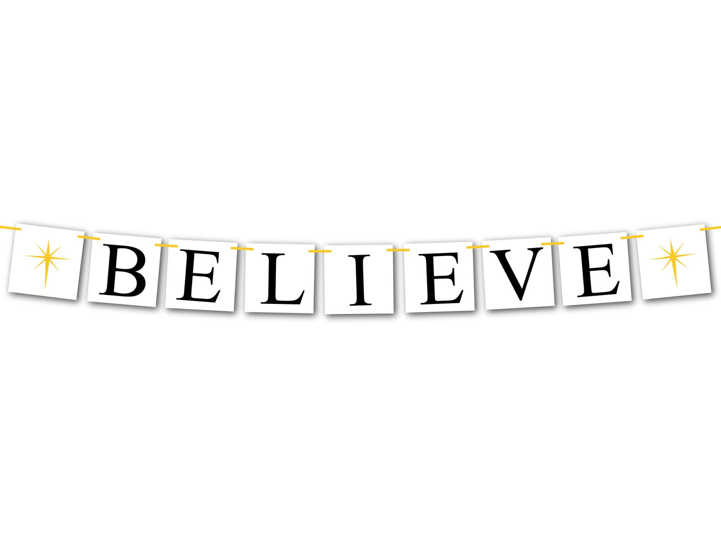 Believe Banner - Christmas Star