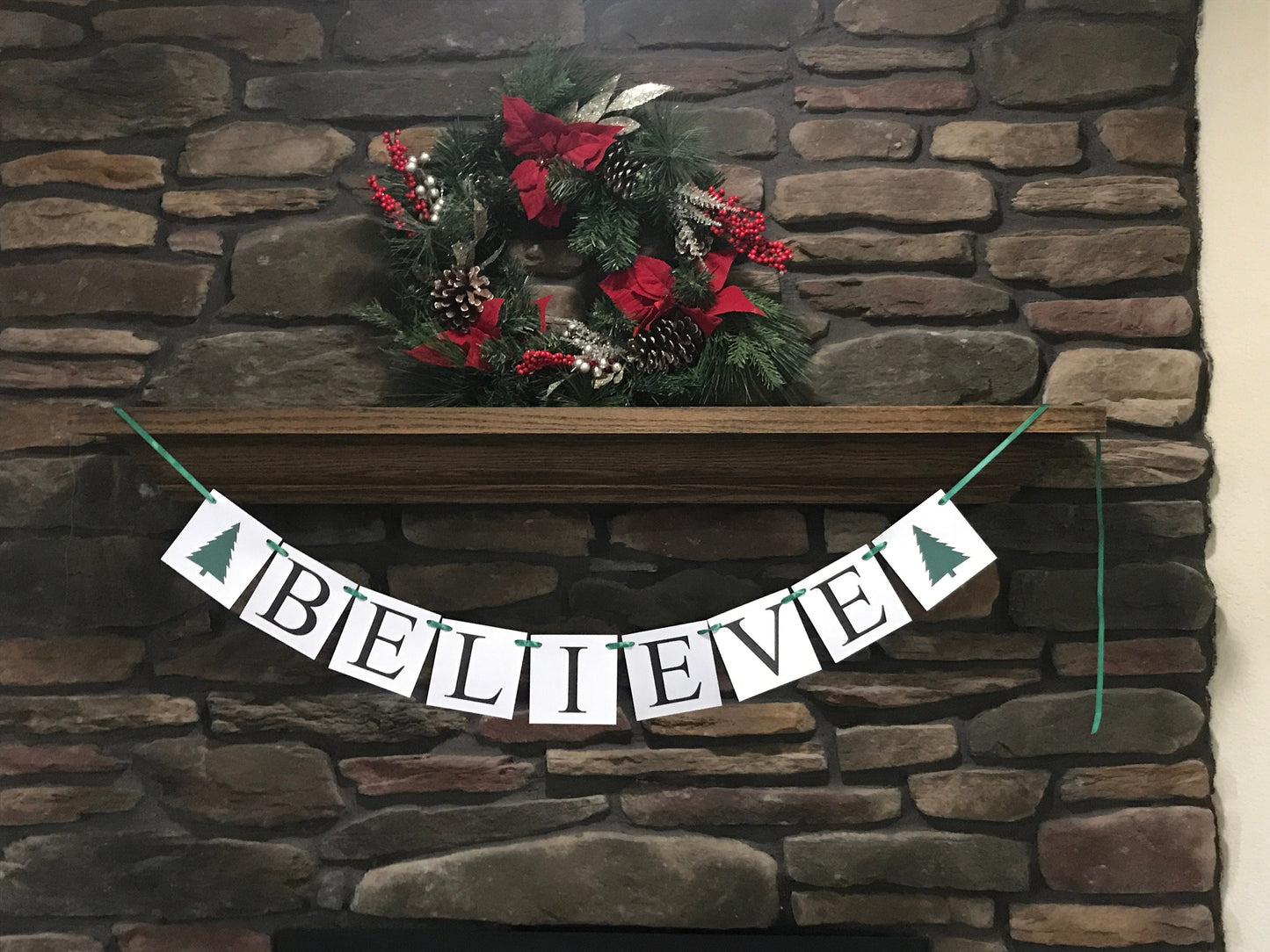 Believe Banner - Christmas Trees