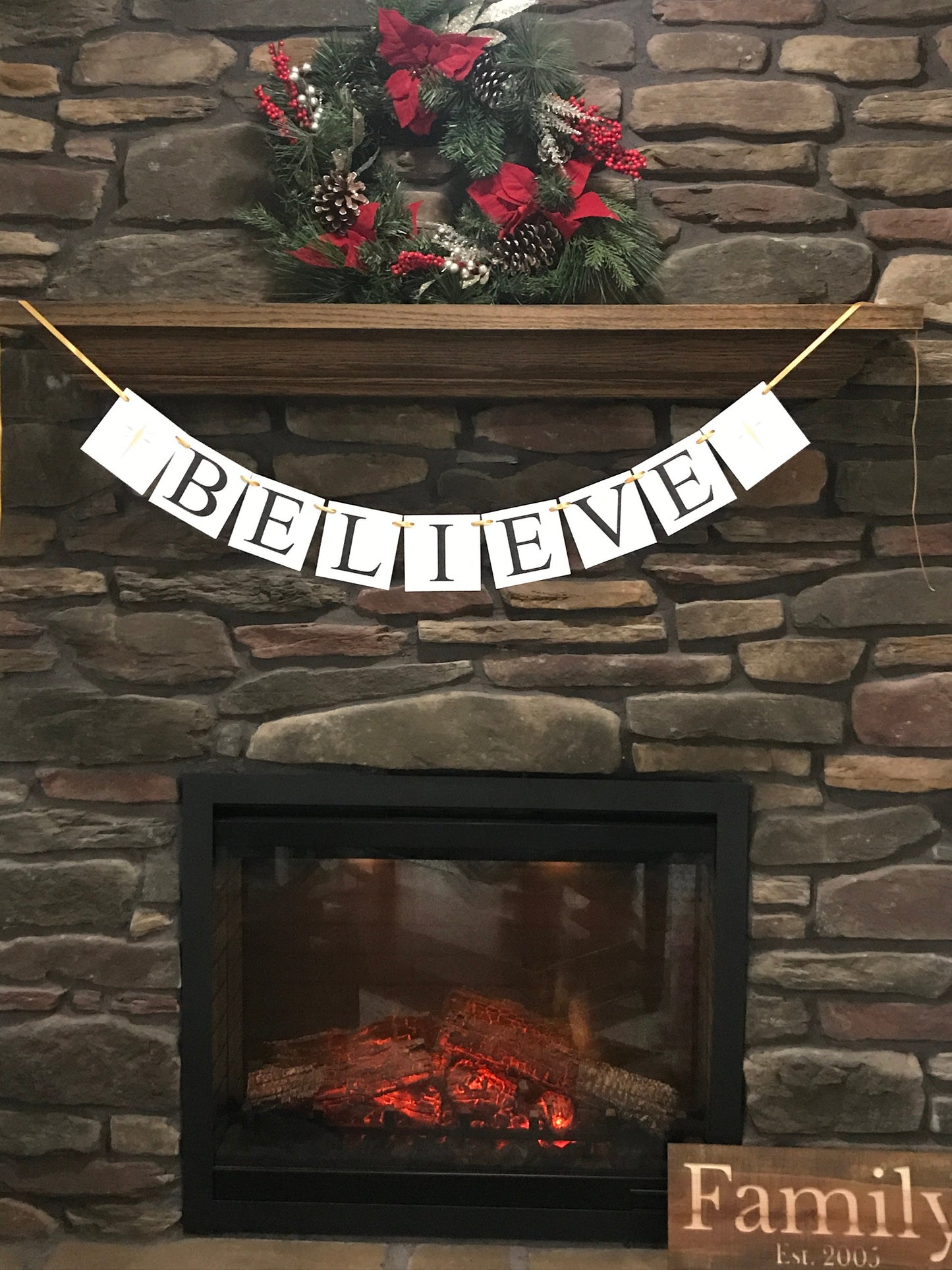 Believe Banner - Christmas Star