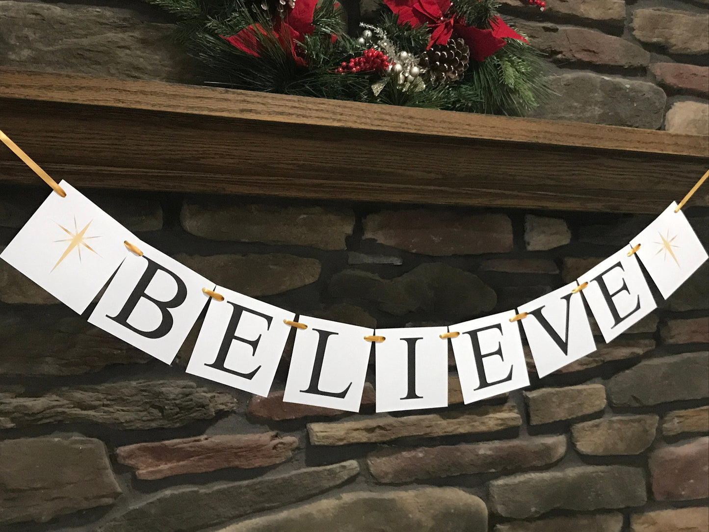 Believe Banner - Christmas Star