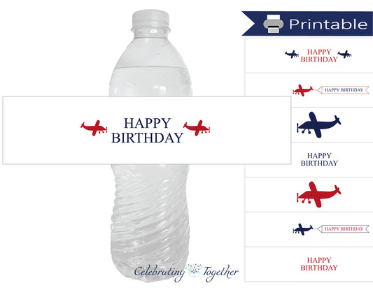 printable happy birthday water bottle labels - Celebrating Together