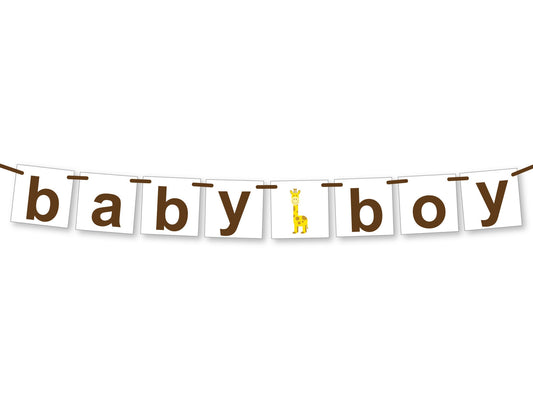 Baby Boy Banner - Giraffe