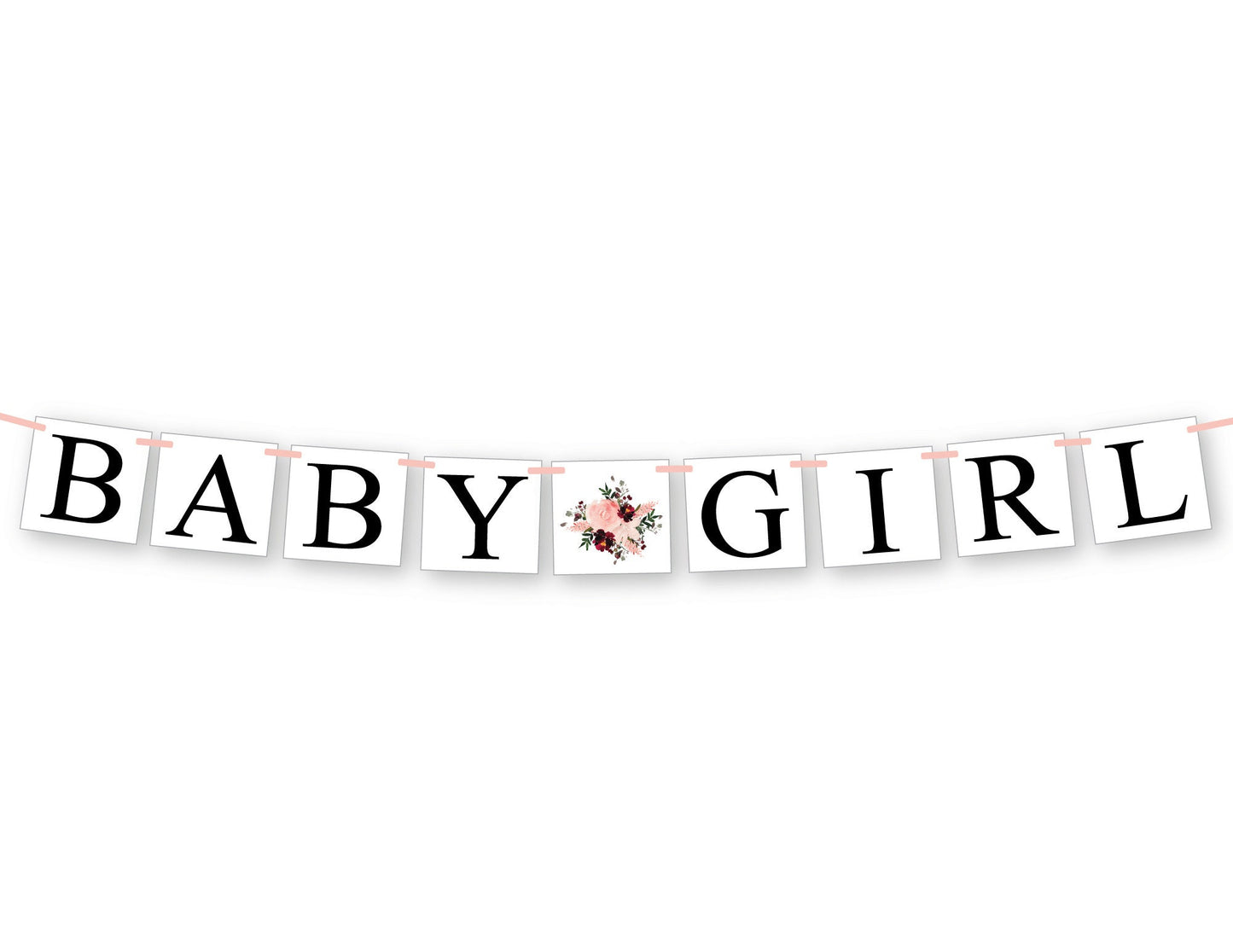 floral baby girl banner
