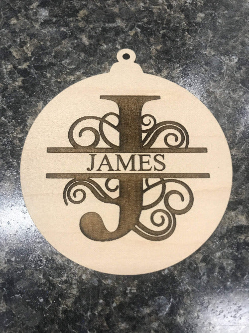 personalized last name ornament 