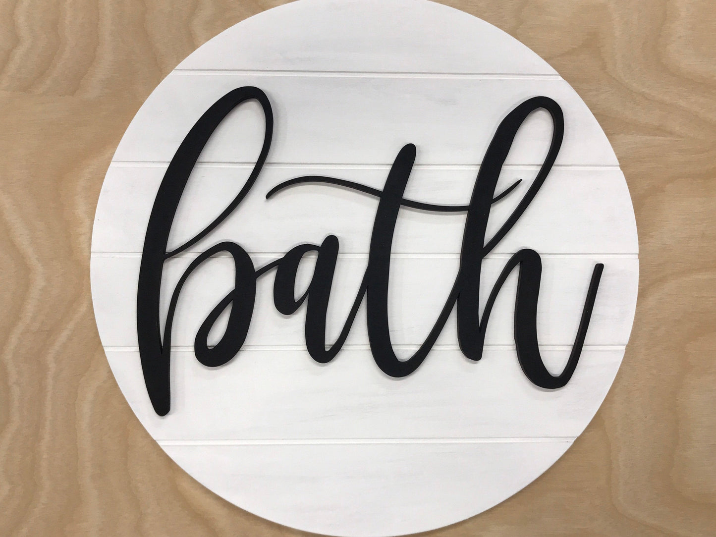 shiplap bath sign - bathroom decor