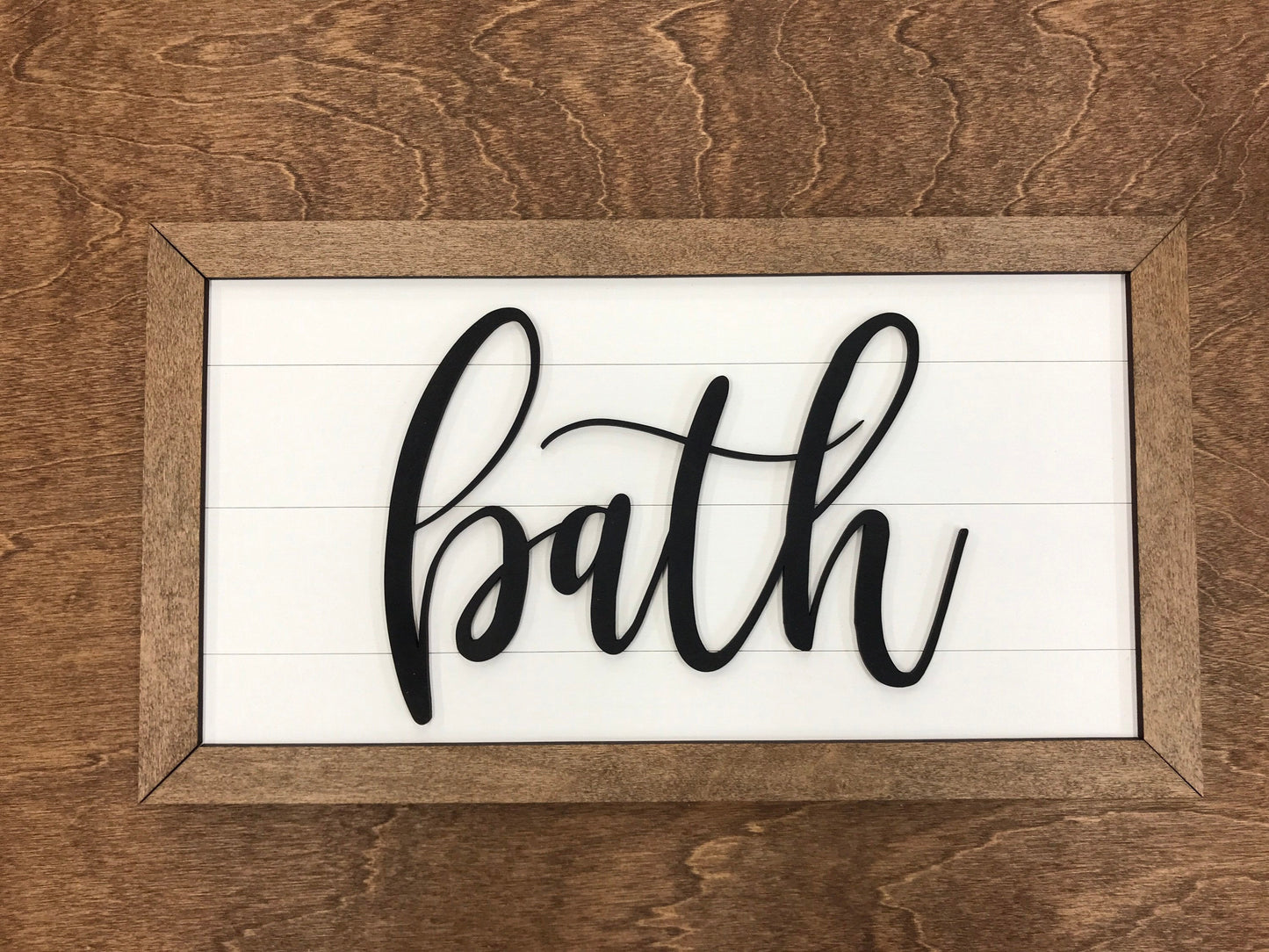 3d farmhouse bath sign - bathroom decor - Woodbott