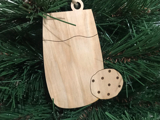milk and cookies ornament