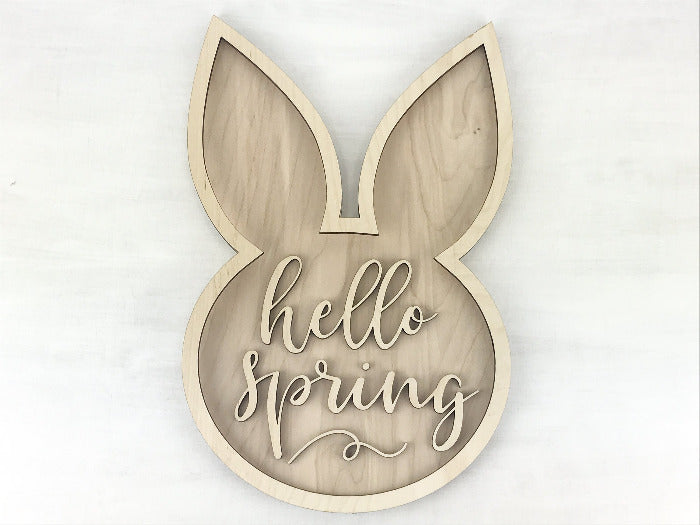 bunny face hello spring diy sign kit 