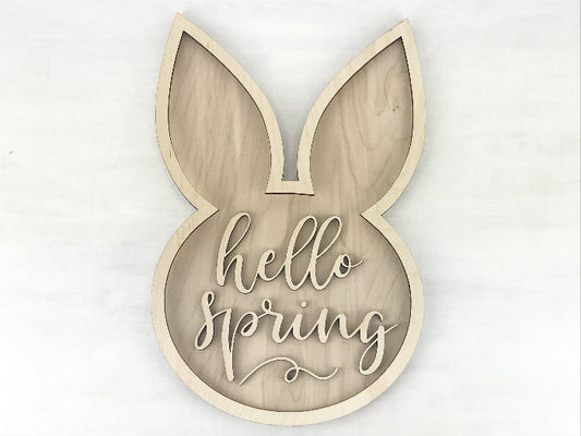 bunny face hello spring diy sign kit 