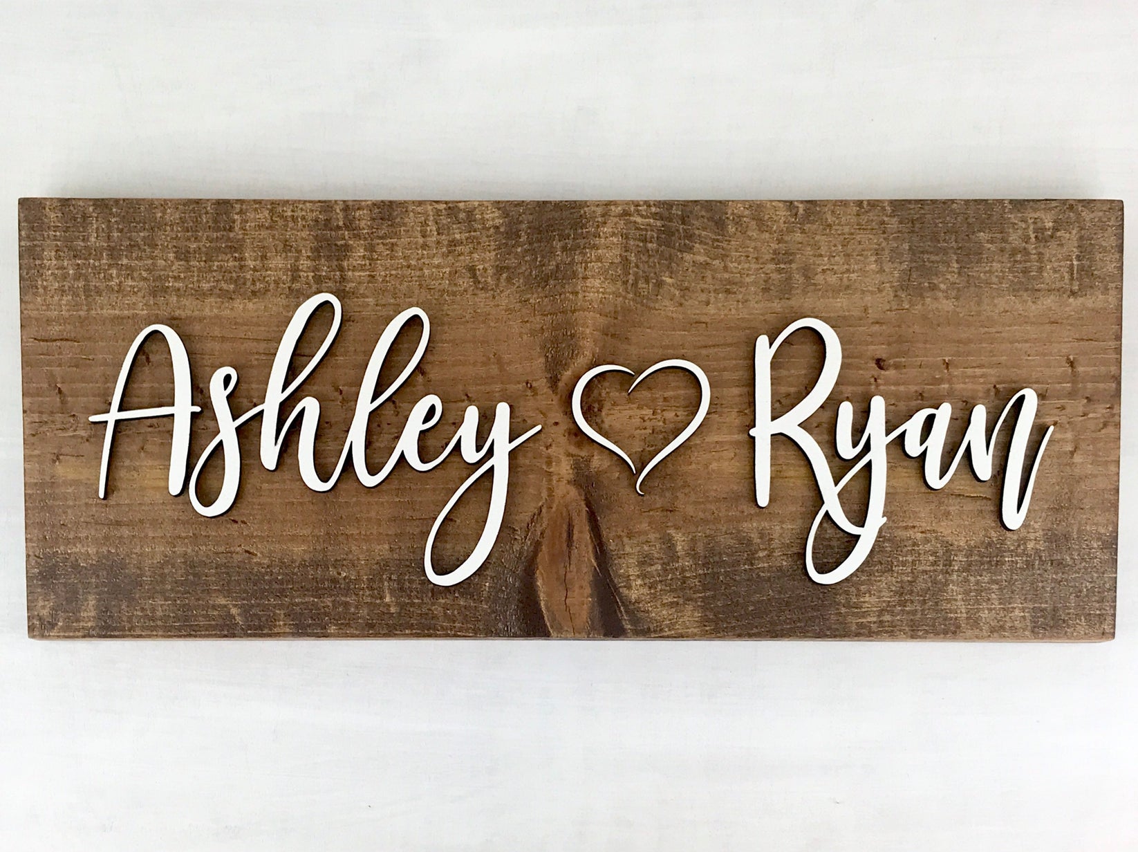 Personalized Couple's Name Sign - Custom Home Decor - Wedding Gift ...