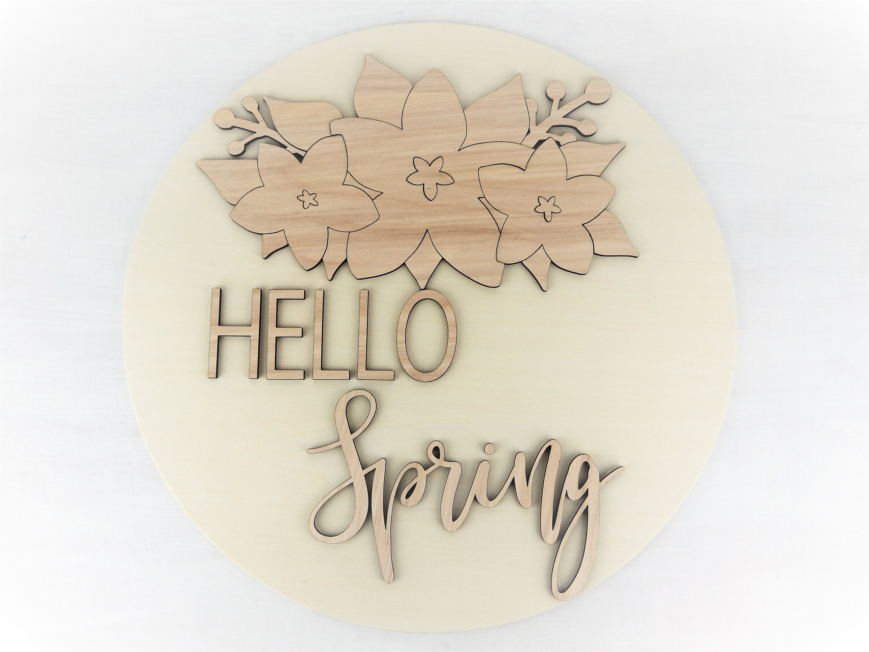 Hello Spring Kign DIY Kit - Make Your Own Front Door Hanger ...