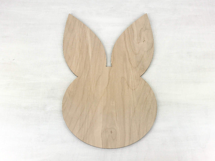 rabbit head wooden sign blank 