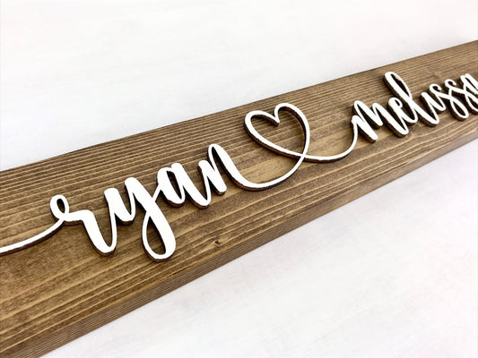 personalized name sign - couple's wedding gift