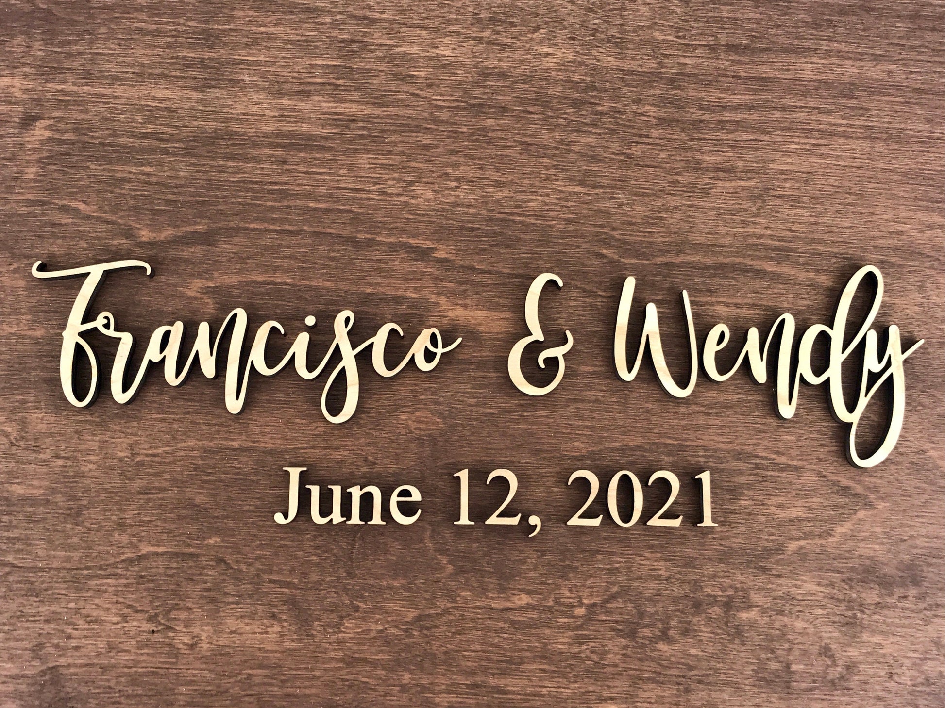 personalized wedding sign - rustic wedding decor 