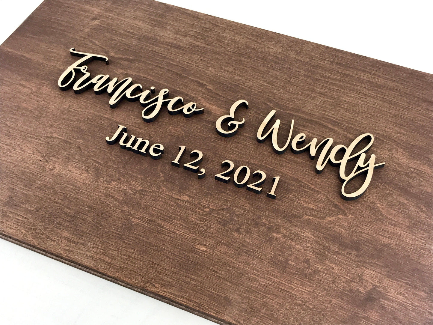 personalized wedding guest book sign - custom wedding decorations 