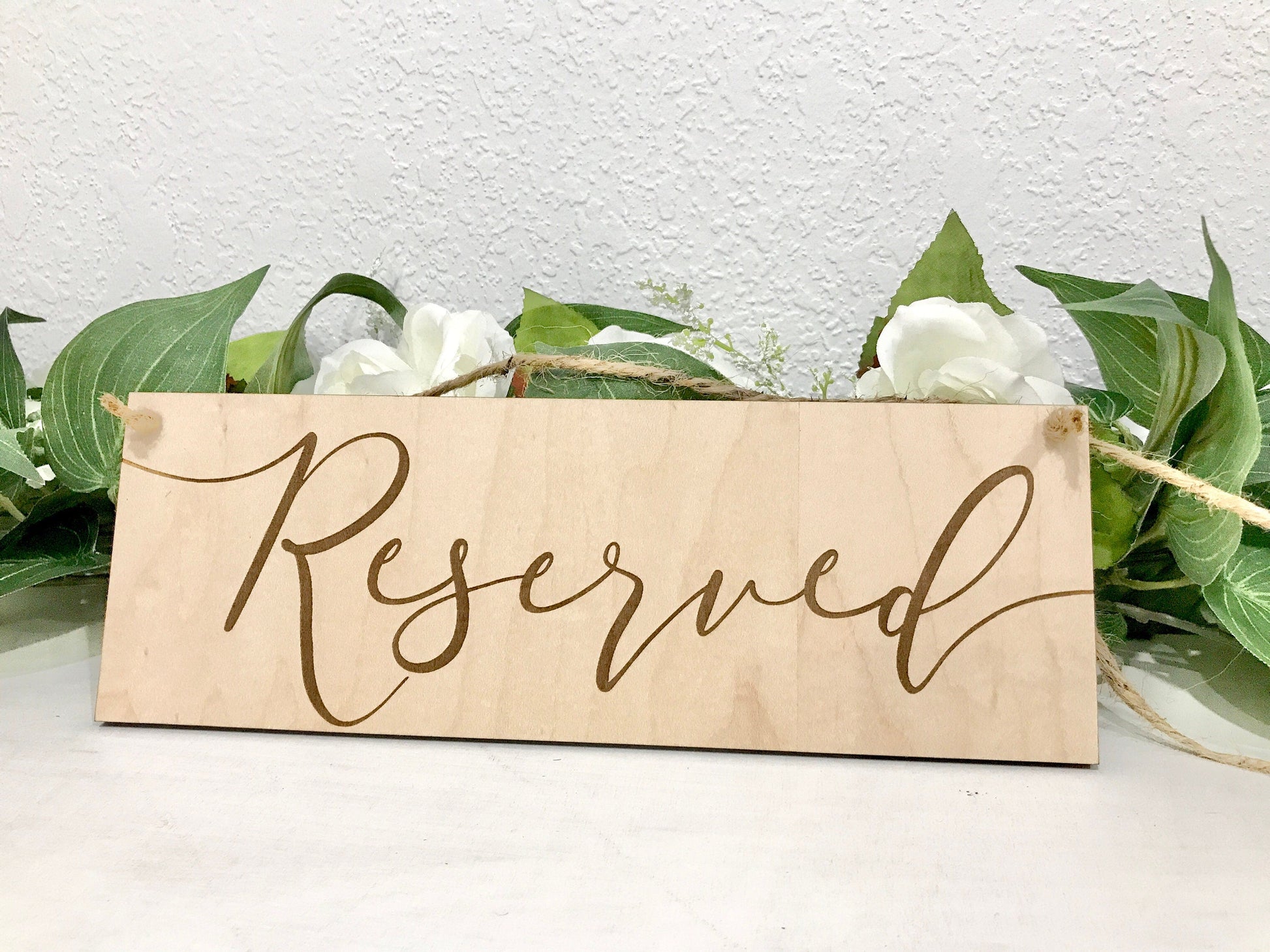 Wooden reserved sign 