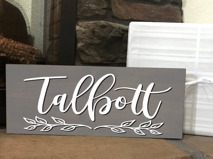 3D custom last name sign - personalized home decor