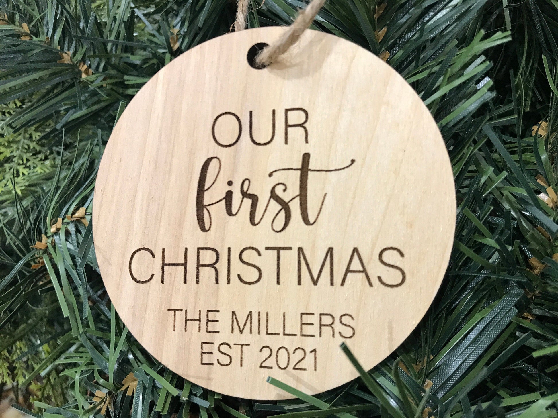 personalized wooden christmas ornaments with name 