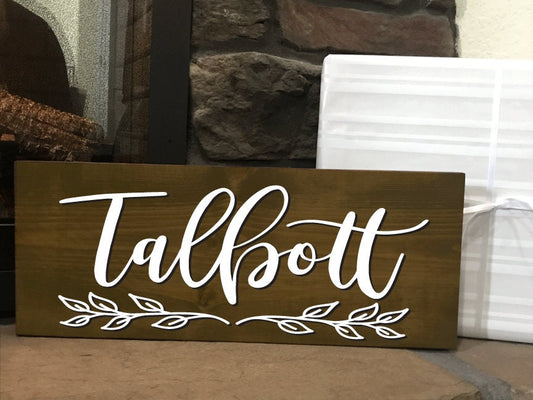 personalized family name sign - wedding gift ideas