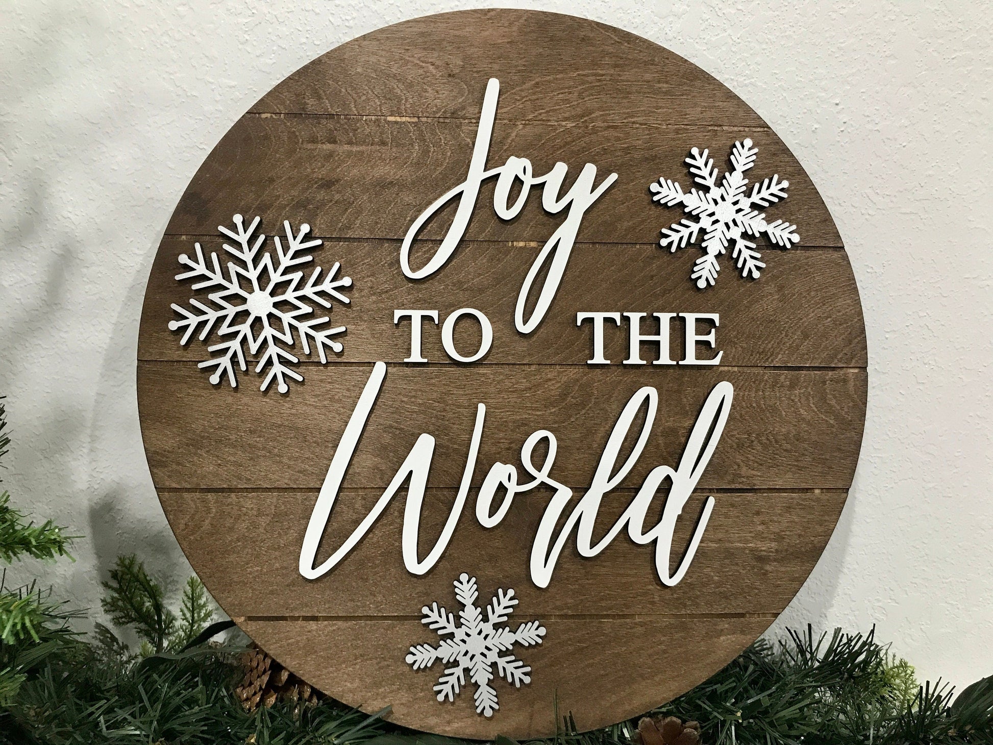 snowflake joy to the world sign