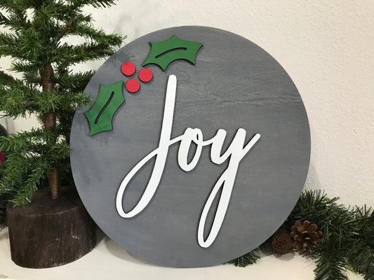 joy 3d holiday sign