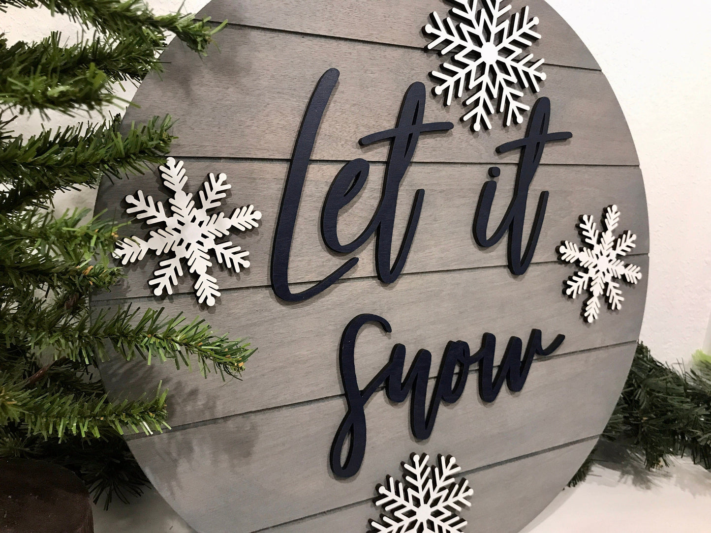 snowflake let it snow sign