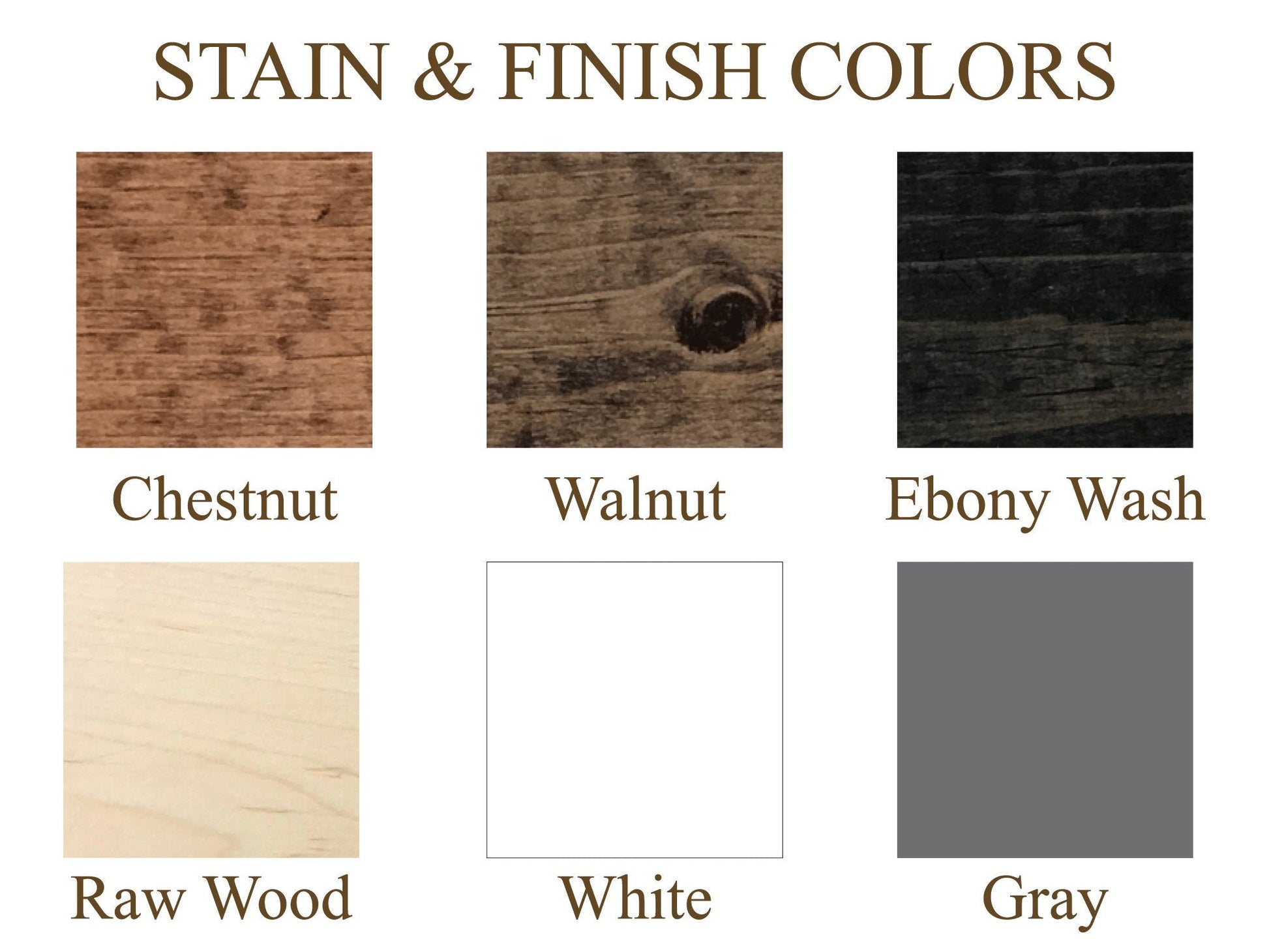 Wood Stain and Finish Colors - 