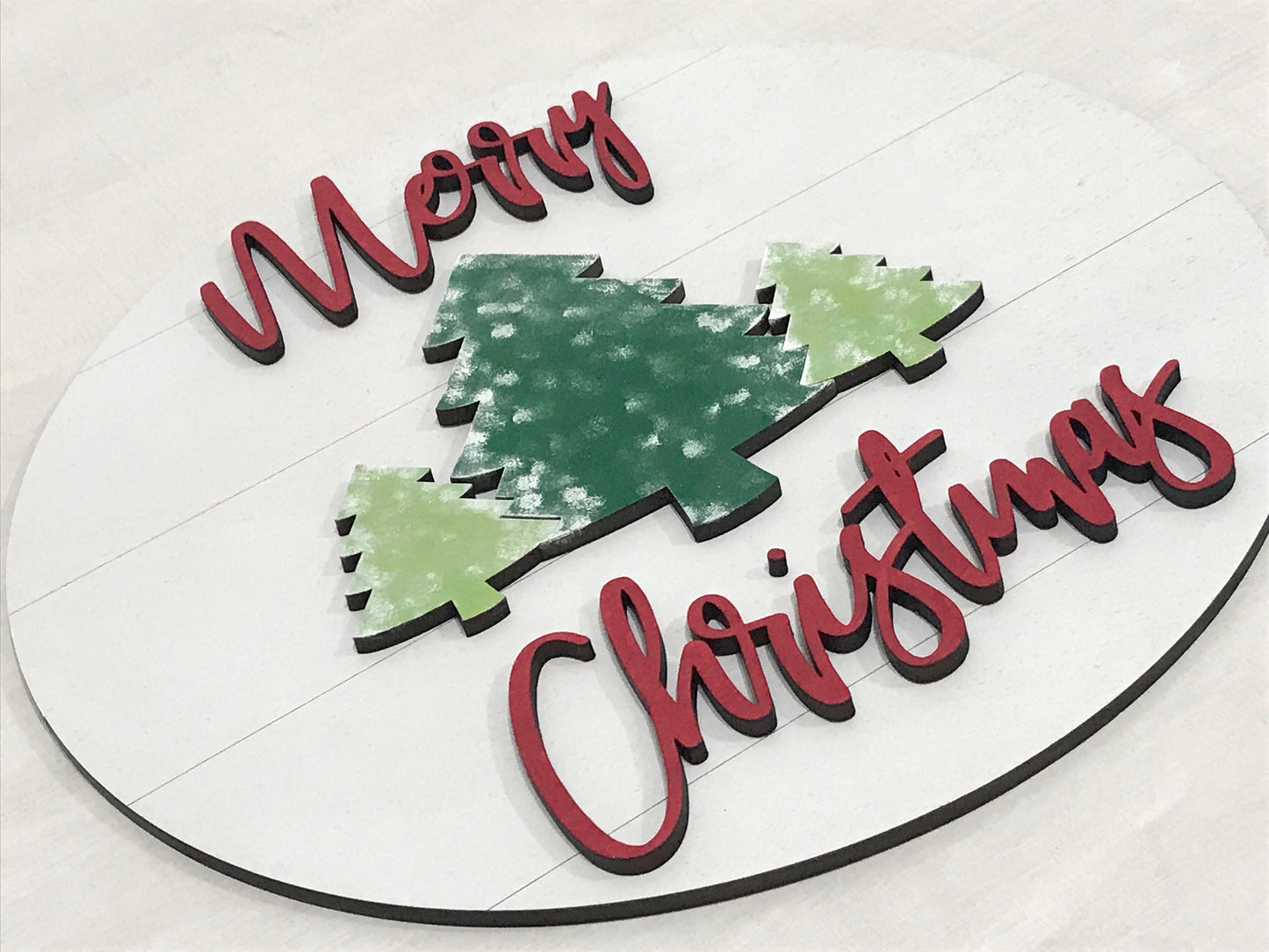 Merry Christmas sign kit, DIY holiday crafts, winter sign making supplies, evergreen trees kids craft project ideas, paint party sign bundle