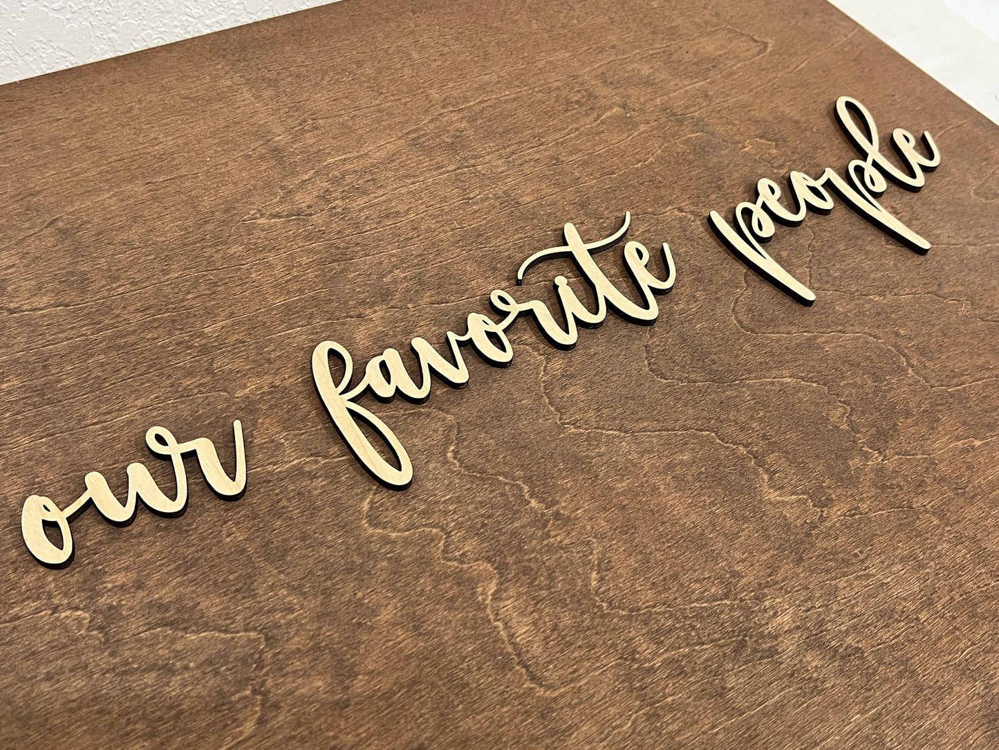 Our favorite people lettering cutouts, wedding seating chart sign letters, rustic wedding decor, wooden please find your seat wood sign