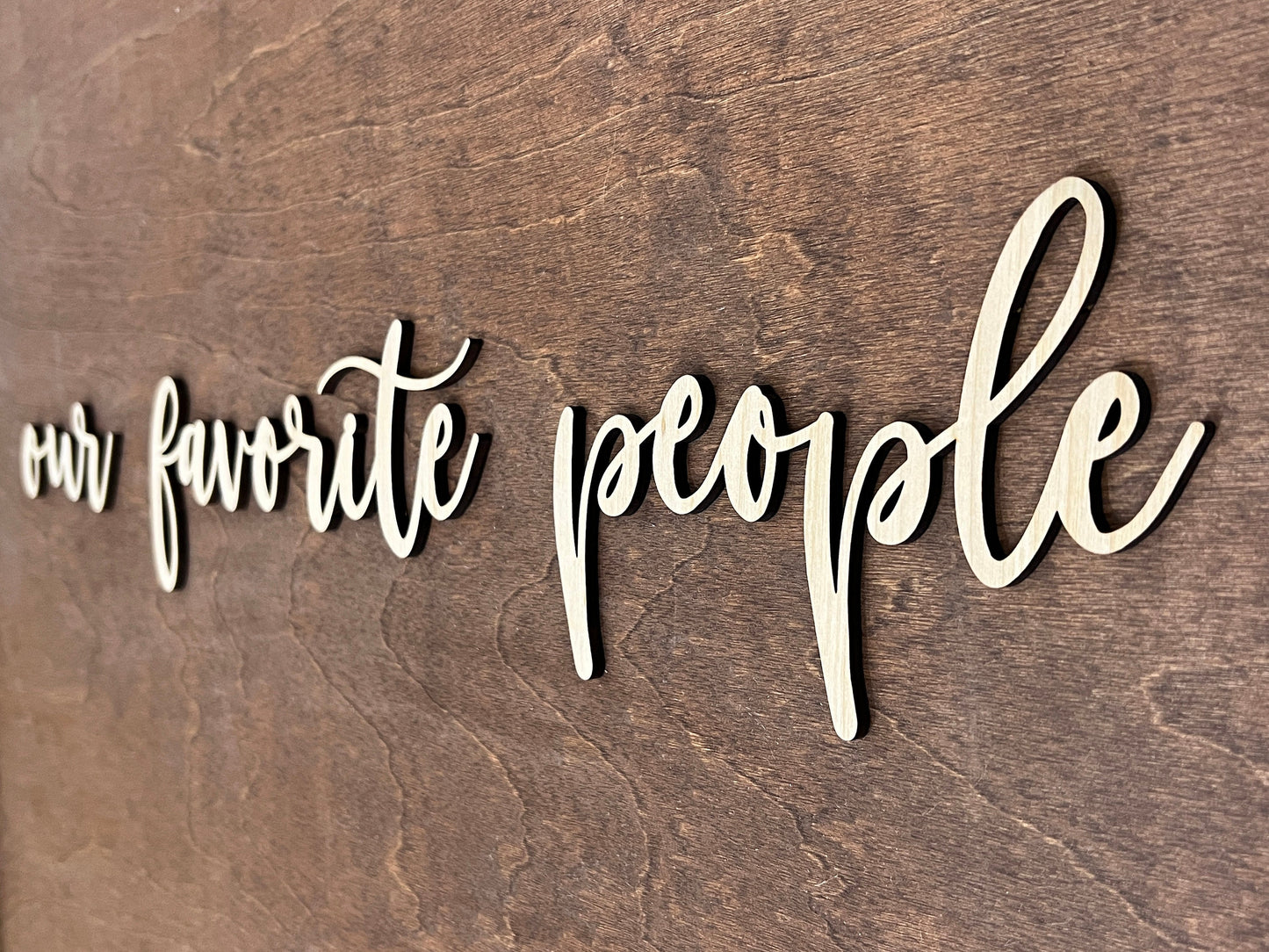 DIY Our Favorite People Wood Lettering Cutouts