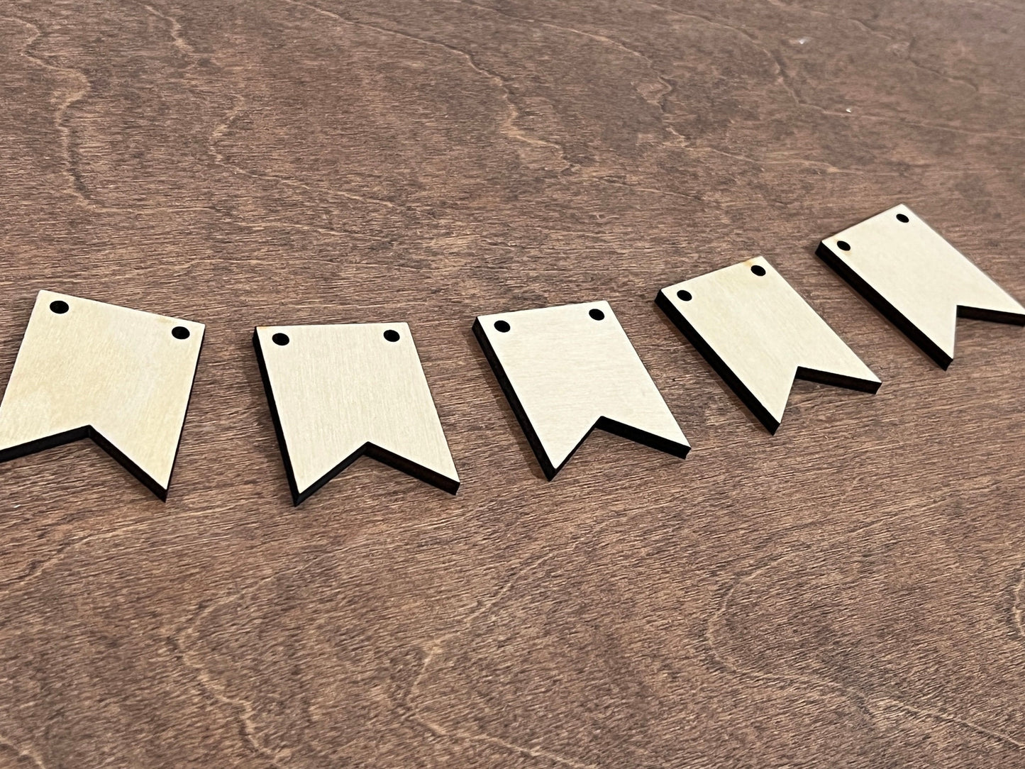 Unfinished Wooden Banner Pennants