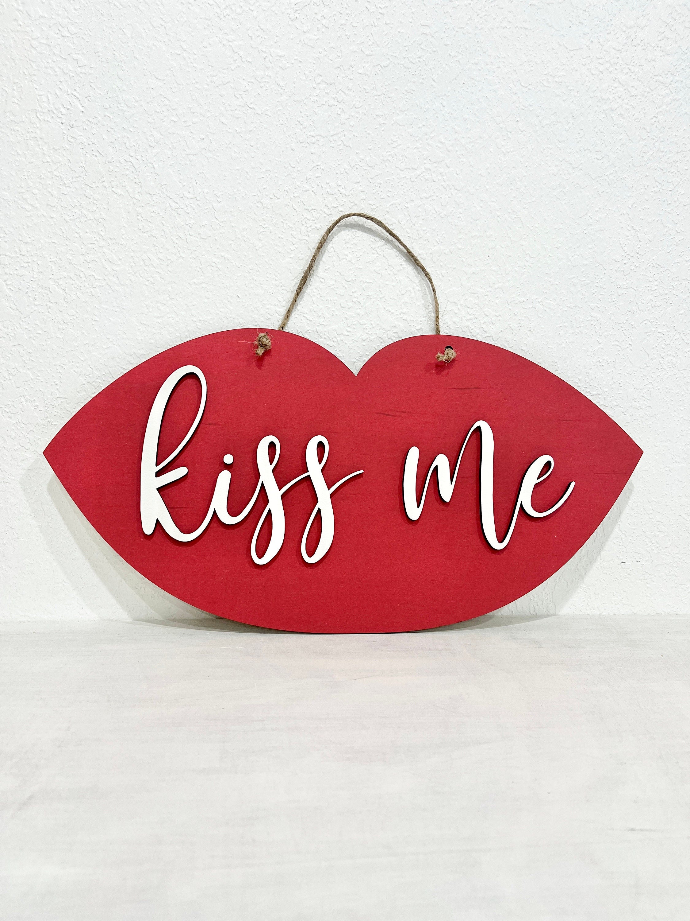 DIY Kiss Me Sign Kit - Valentine's Day Paint Party Kits – Celebrating ...