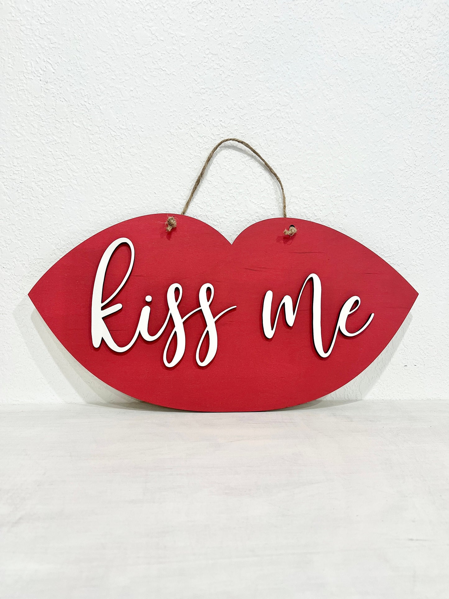 DIY kiss me sign kit - valentines day paint party decorations