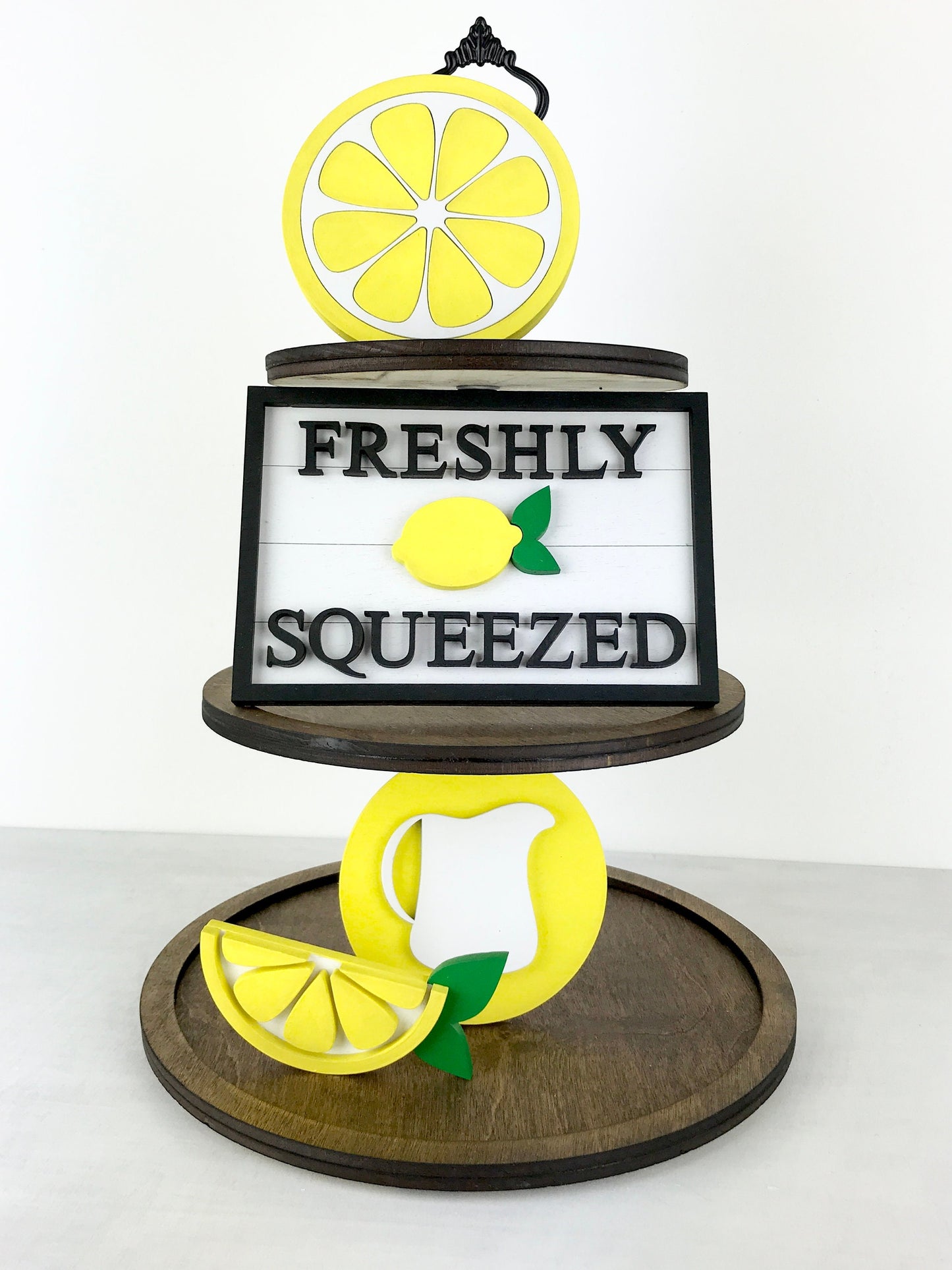 lemon tiered tray mini signs - paint party