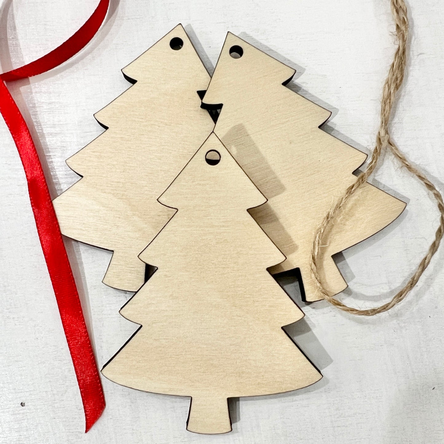 Christmas tree ornament blanks, gift tag blank wholesale, wooden 2023 Christmas ornament, wood office coworker gift, Christmas keepsake