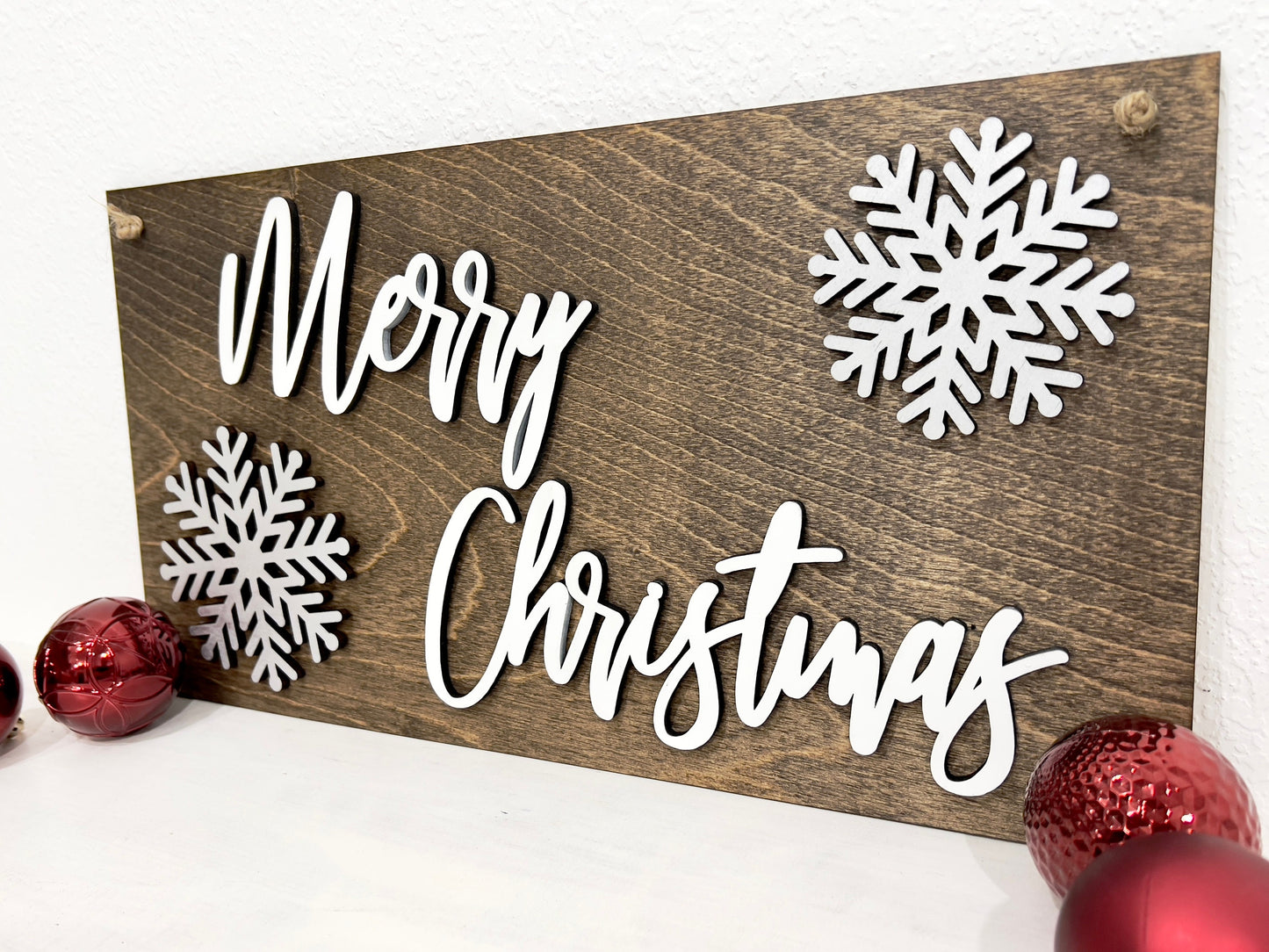 Merry Christmas sign kit, DIY holiday crafts, snowflake sign making supplies, kids craft project ideas, Christmas paint party sign bundle